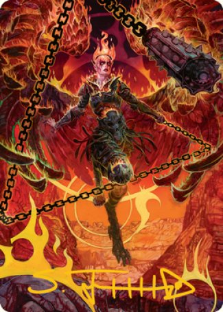 Zariel, Archduke of Avernus Art Card (Gold-Stamped Signature) [Dungeons & Dragons: Adventures in the Forgotten Realms Art Series]-1