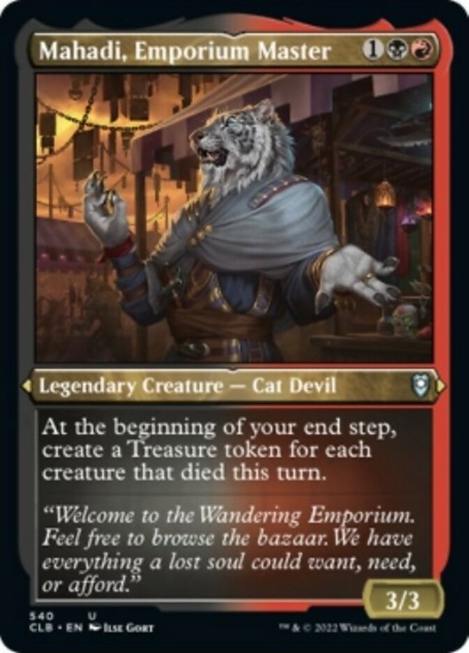 Mahadi, Emporium Master (Foil Etched) [Commander Legends: Battle for Baldur's Gate]-1