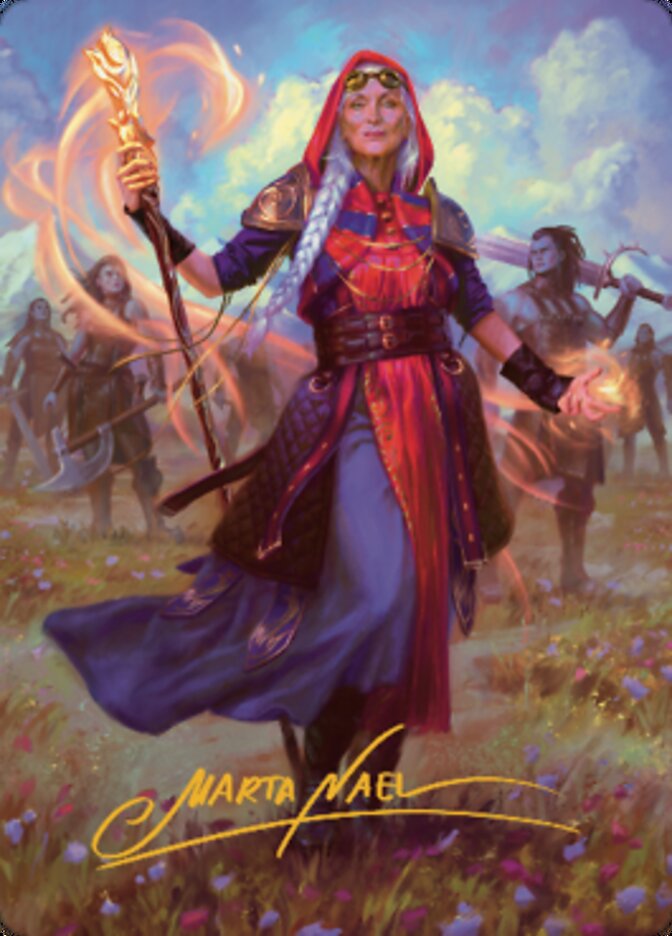 Jaya, Fiery Negotiator Art Card 1 (Gold-Stamped Signature) [Dominaria United Art Series]-1