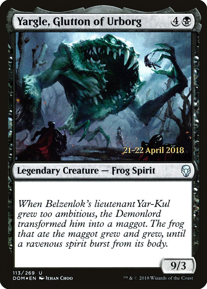 Yargle, Glutton of Urborg [Dominaria Prerelease Promos]-1