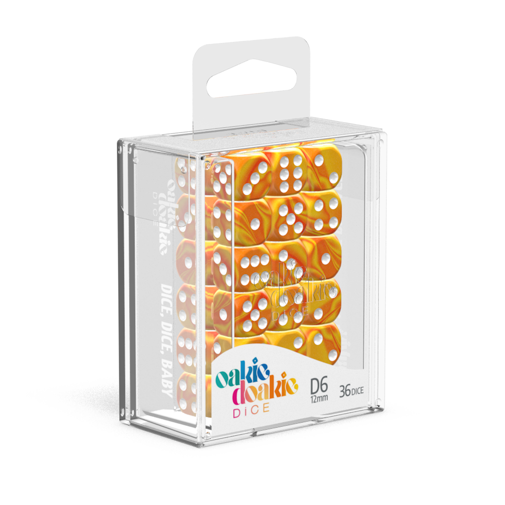 Oakie Doakie Dice D6 12 mm Gemi - Sunstone (36)-1