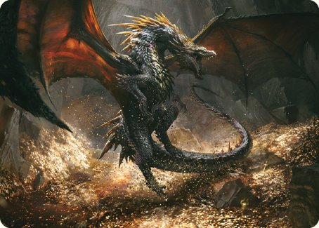 Cavern-Hoard Dragon Art Card [The Lord of the Rings: Tales of Middle-earth Art Series]-1