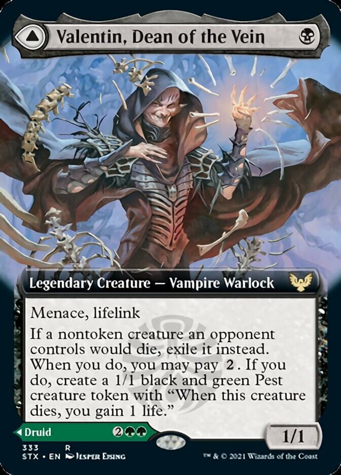 Valentin, Dean of the Vein // Lisette, Dean of the Root (Extended Art) [Strixhaven: School of Mages]-1