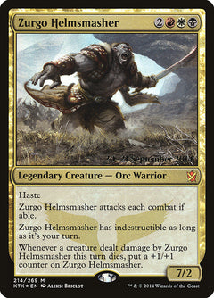 Zurgo Helmsmasher [Khans of Tarkir Prerelease Promos]-1