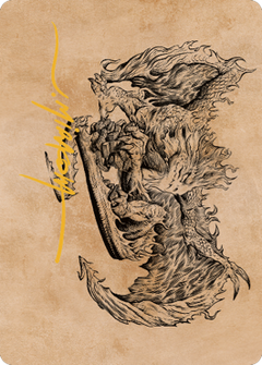 Miirym, Sentinel Wyrm Art Card (Gold-Stamped Signature) [Commander Legends: Battle for Baldur's Gate Art Series]-1