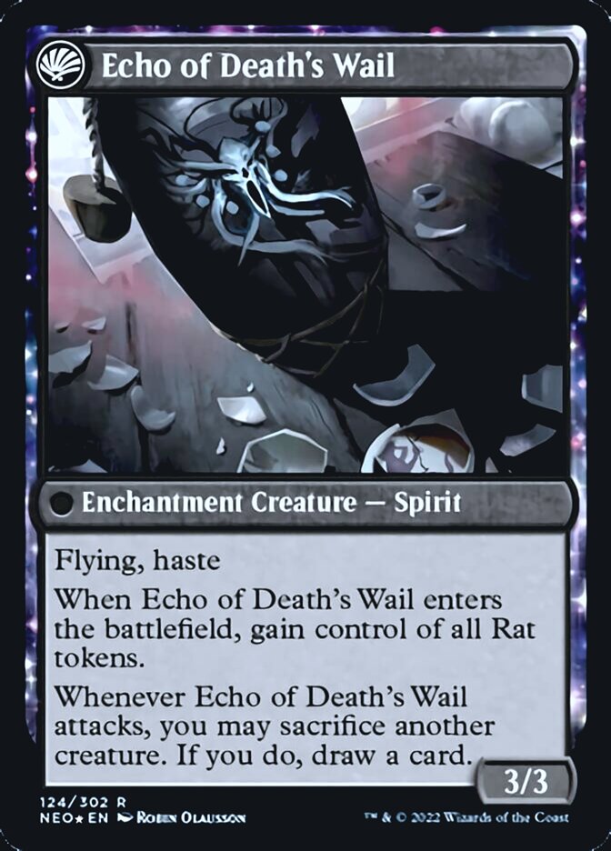 Tribute to Horobi // Echo of Death's Wail [Kamigawa: Neon Dynasty Prerelease Promos]-2