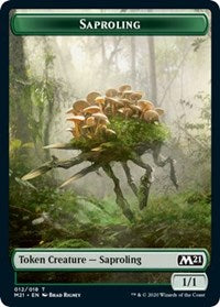 Saproling // Zombie Double-Sided Token [Core Set 2021 Tokens]-1