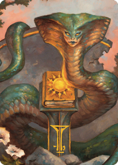 Guardian Naga Art Card (Gold-Stamped Signature) [Commander Legends: Battle for Baldur's Gate Art Series]-1