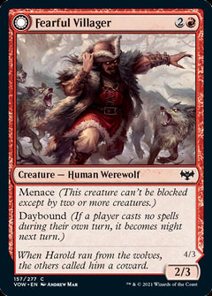 Fearful Villager // Fearsome Werewolf [Innistrad: Crimson Vow]-1