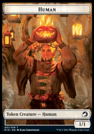 Human // Bird Double-Sided Token [Innistrad: Midnight Hunt Tokens]-1