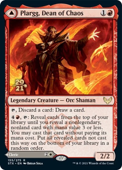 Plargg, Dean of Chaos // Augusta, Dean of Order [Strixhaven: School of Mages Prerelease Promos]-1
