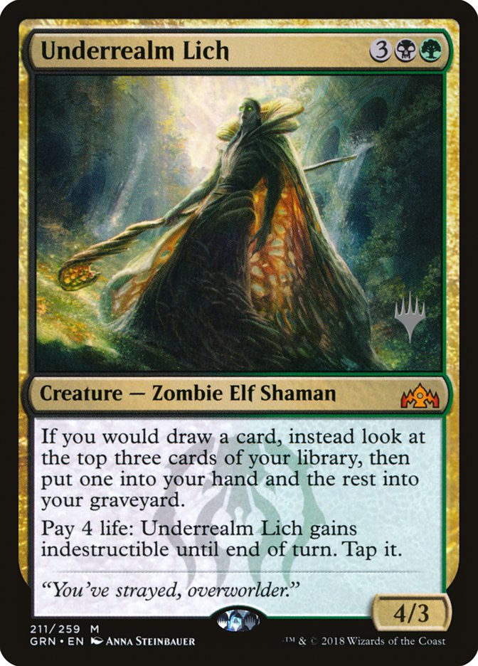 Underrealm Lich (Promo Pack) [Guilds of Ravnica Promos]-1