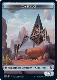 Construct // Kor Warrior Double-Sided Token [Zendikar Rising Tokens]-1