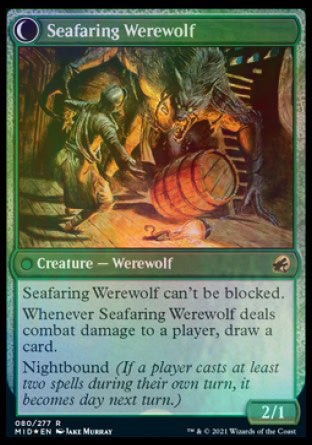 Suspicious Stowaway // Seafaring Werewolf [Innistrad: Midnight Hunt Prerelease Promos]-2