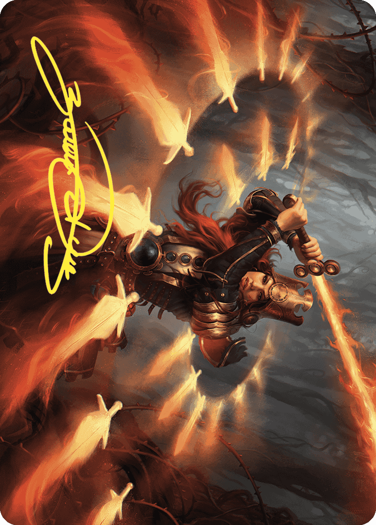 Heartflame Duelist Art Card (Gold-Stamped Signature) [Wilds of Eldraine Art Series]-1