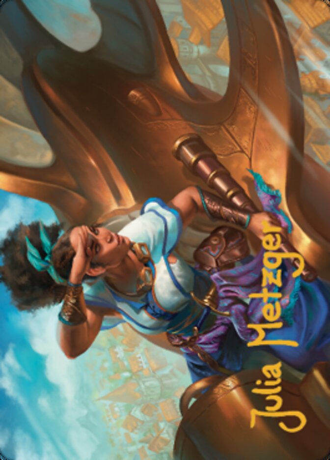 Talas Lookout Art Card (Gold-Stamped Signature) [Dominaria United Art Series]-1