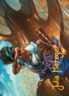 Talas Lookout Art Card (Gold-Stamped Signature) [Dominaria United Art Series]-1