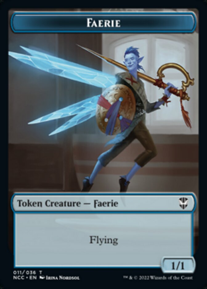 Faerie // Rogue Double-Sided Token [Streets of New Capenna Commander Tokens]-1