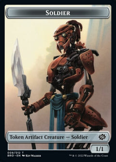 Powerstone // Soldier (009) Double-Sided Token [The Brothers' War Tokens]-2