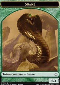 Snake // Warrior Double-Sided Token [Hour of Devastation Tokens]-1