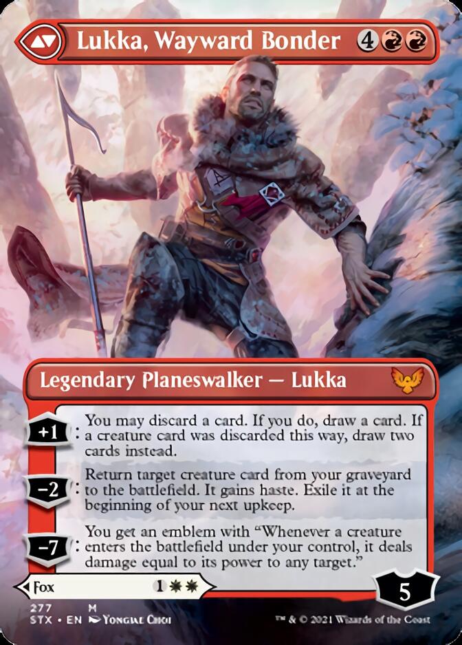 Mila, Crafty Companion // Lukka, Wayward Bonder (Borderless) [Strixhaven: School of Mages]-2