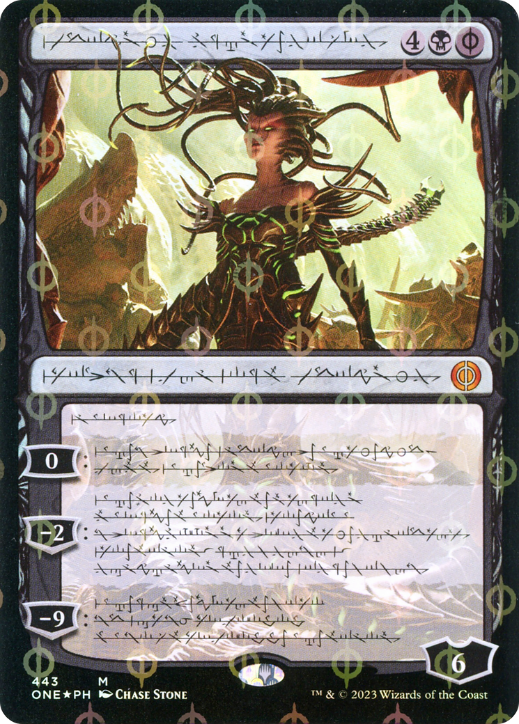 Vraska, Betrayal's Sting (Phyrexian Step-and-Compleat Foil) [Phyrexia: All Will Be One]-1