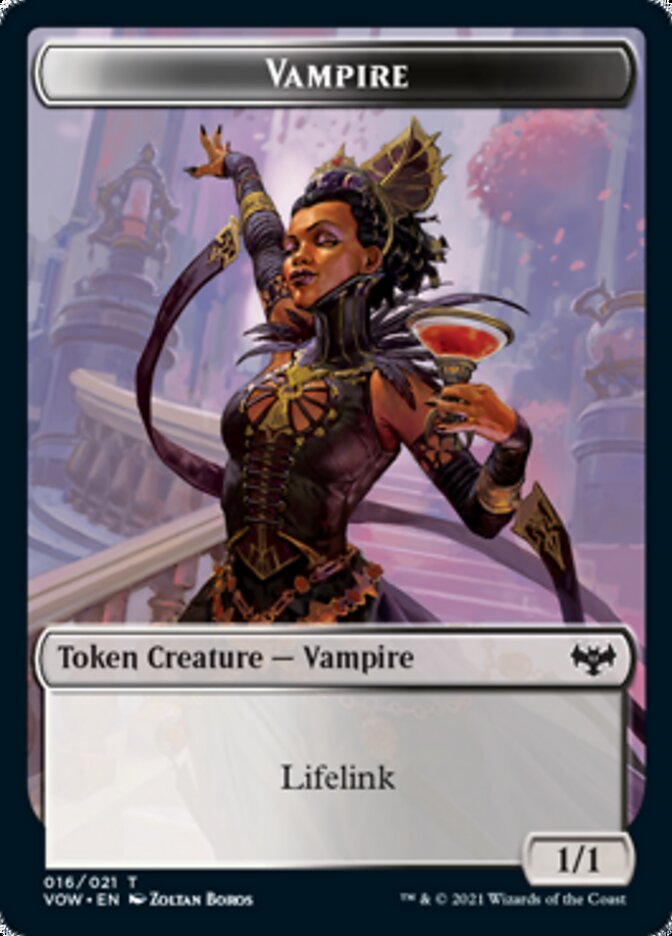 Zombie (008) // Vampire (016) Double-Sided Token [Innistrad: Crimson Vow Tokens]-2