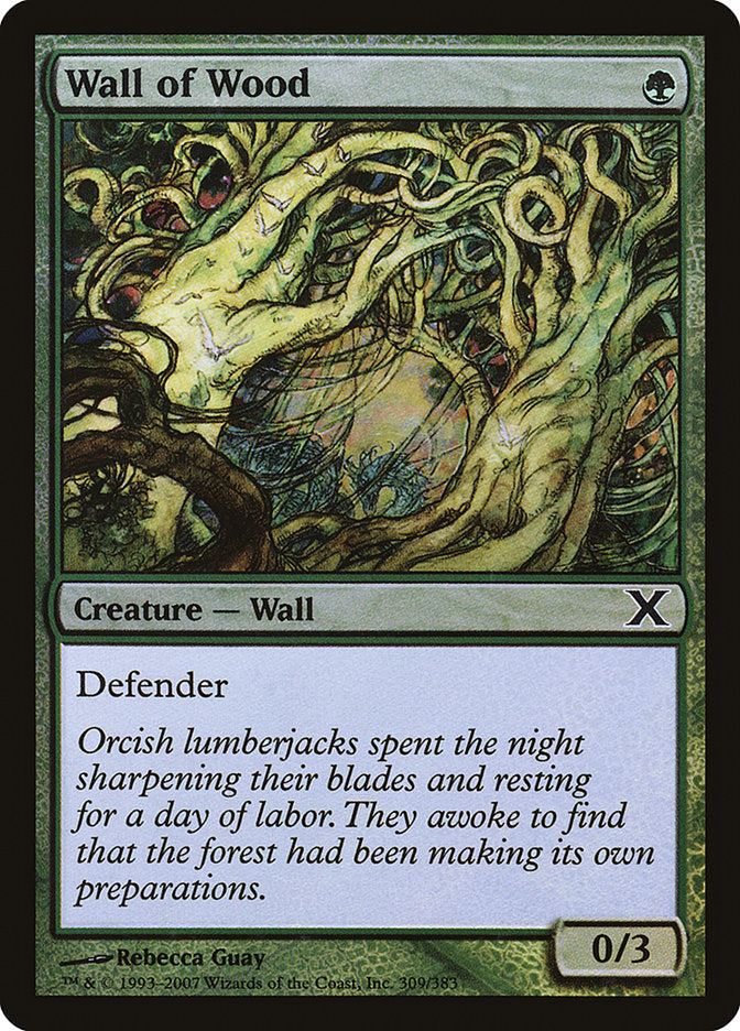 Wall of Wood (Premium Foil) [Tenth Edition]-1