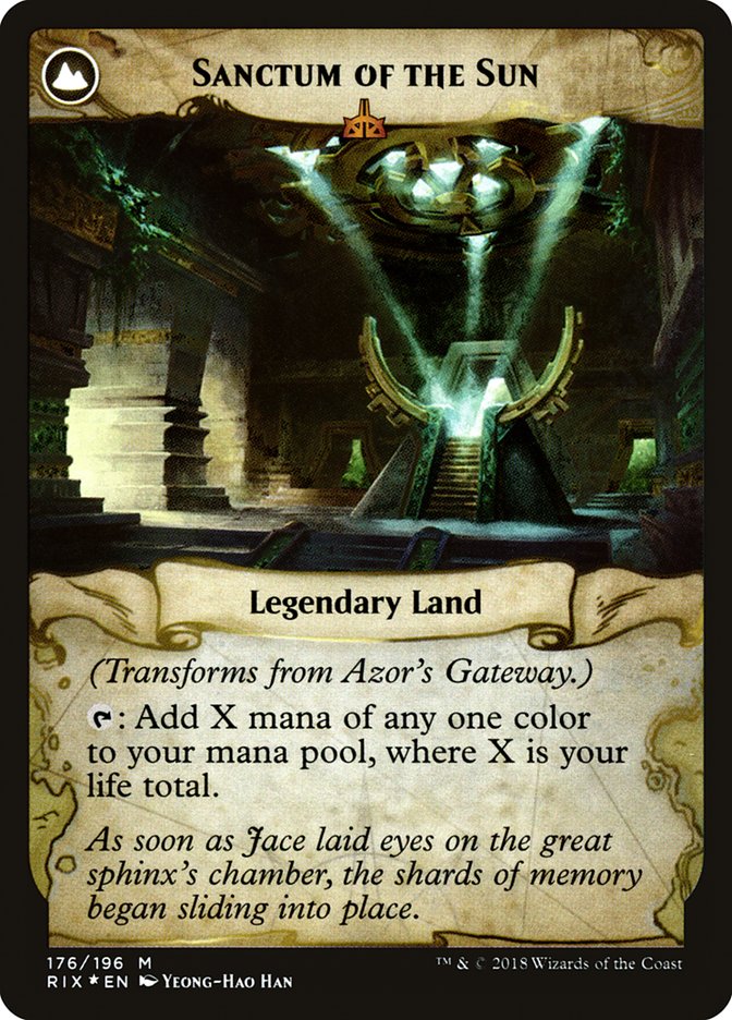 Azor's Gateway // Sanctum of the Sun [Rivals of Ixalan Prerelease Promos]-2