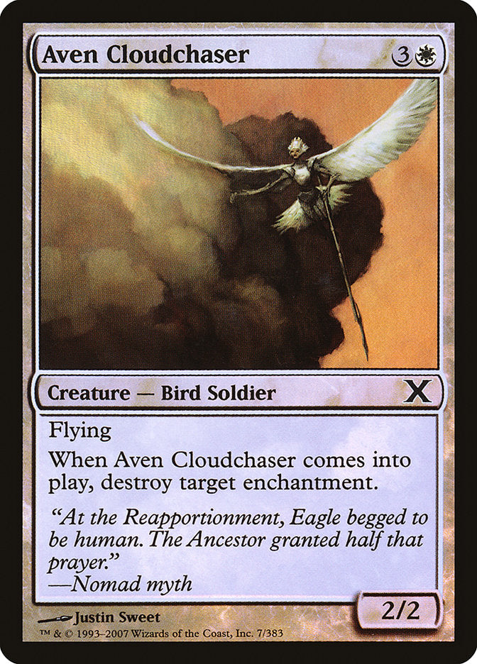 Aven Cloudchaser (Premium Foil) [Tenth Edition]-1