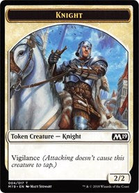 Knight // Goblin Double-Sided Token (Game Night) [Core Set 2019 Tokens]-1