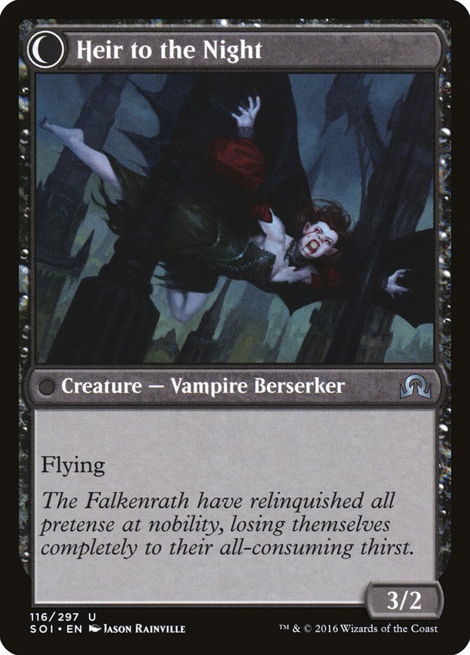 Heir of Falkenrath // Heir to the Night [Shadows over Innistrad]-2