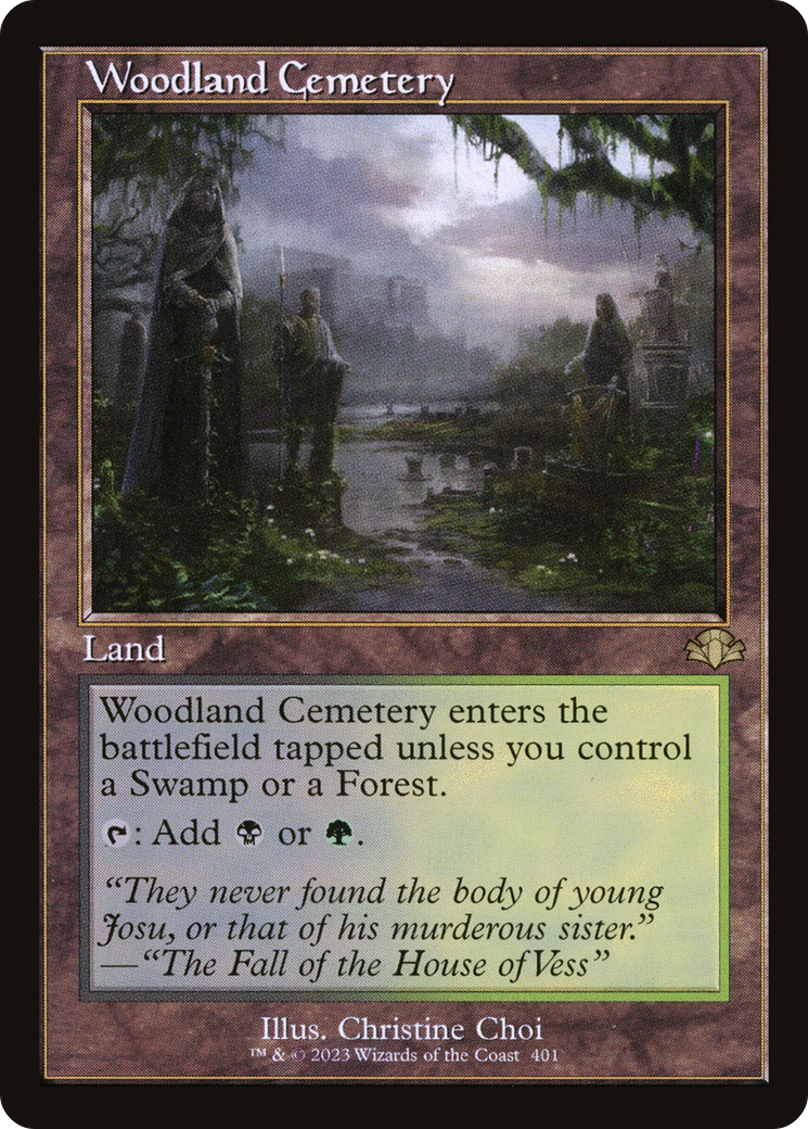 Woodland Cemetery (Retro) [Dominaria Remastered]-1