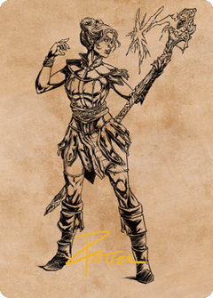 Neera, Wild Mage Art Card (Gold-Stamped Signature) [Commander Legends: Battle for Baldur's Gate Art Series]-1