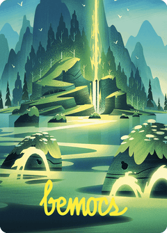 Leyline of Abundance Art Card (Gold-Stamped Signature) [Wilds of Eldraine Art Series]-1