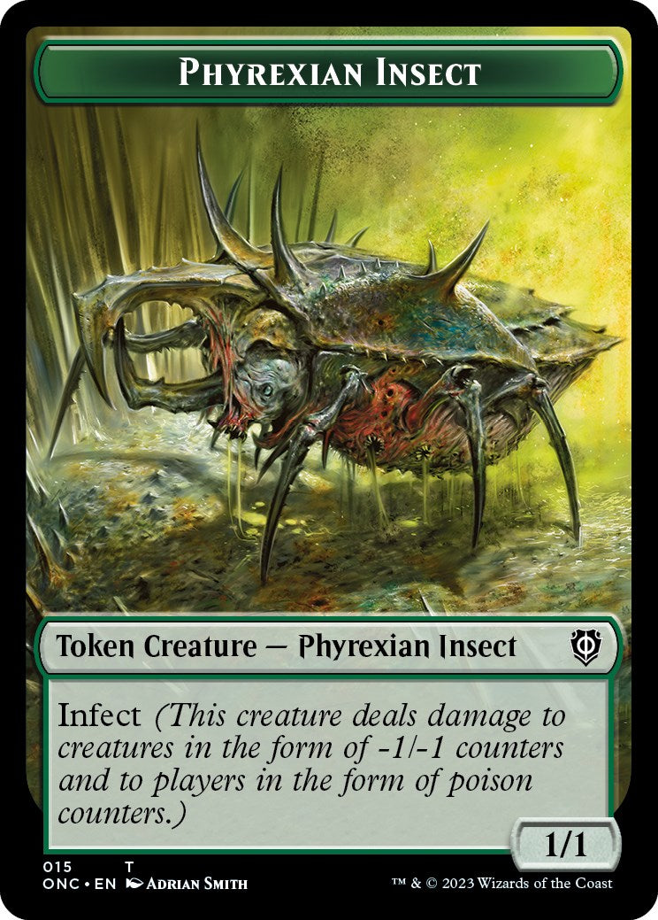 Phyrexian Mite // Phyrexian Insect Double-Sided Token [Phyrexia: All Will Be One Commander Tokens]-2