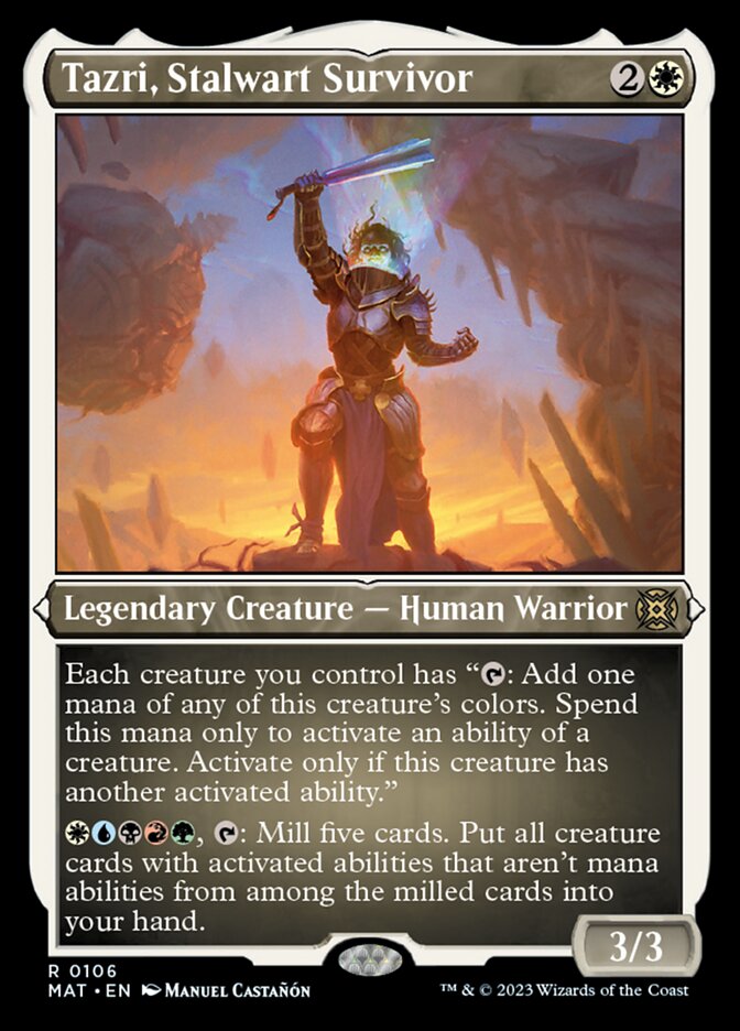 Tazri, Stalwart Survivor (Foil Etched) [March of the Machine: The Aftermath]-1