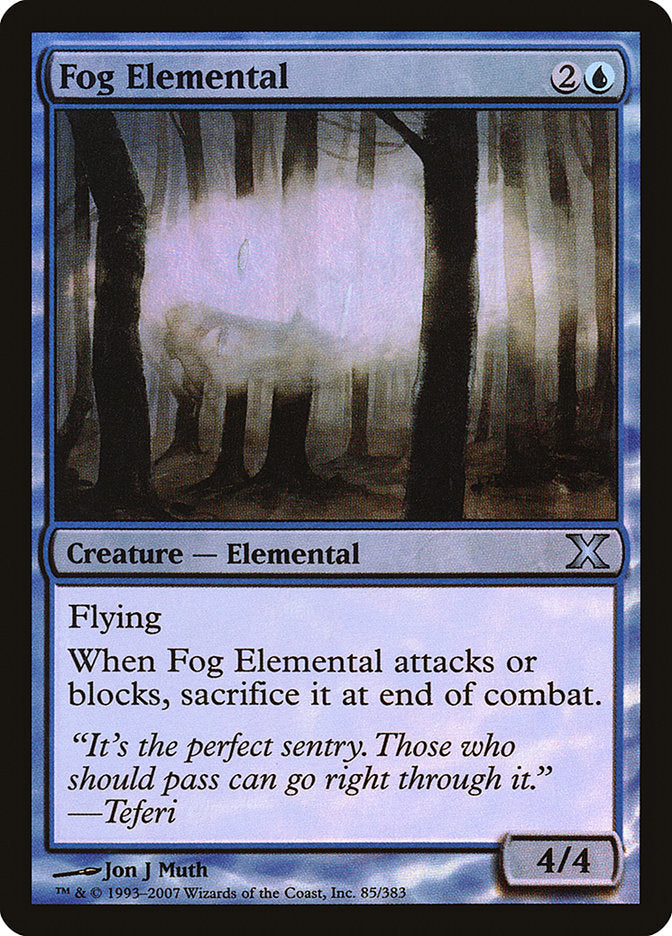 Fog Elemental (Premium Foil) [Tenth Edition]-1