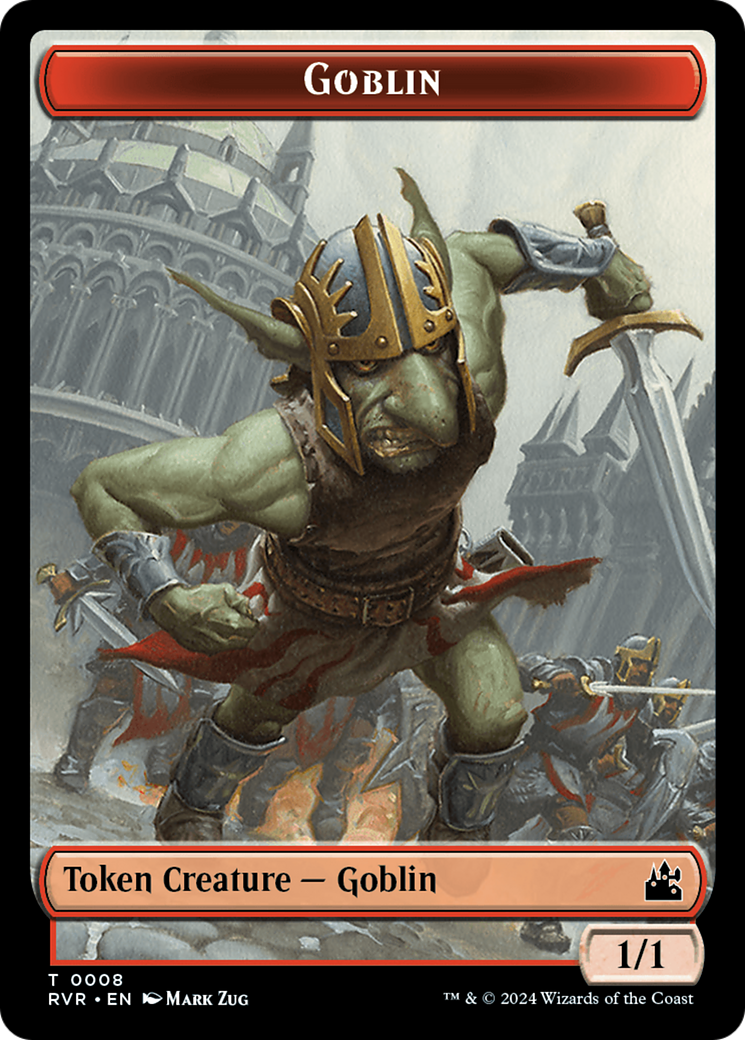 Goblin (0008) // Dragon Double-Sided Token [Ravnica Remastered Tokens]-1