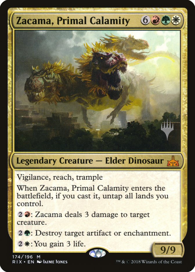 Zacama, Primal Calamity (Promo Pack) [Rivals of Ixalan Promos]-1
