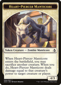 Heart-Piercer Manticore // Warrior Double-Sided Token [Amonkhet Tokens]-1