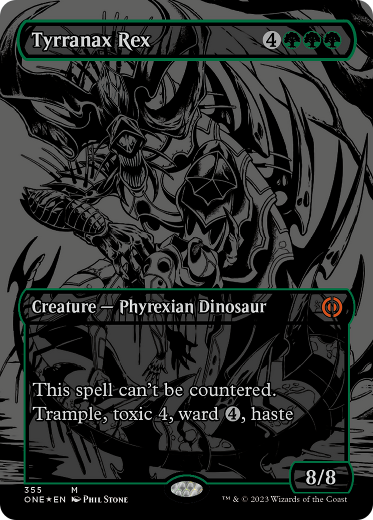 Tyrranax Rex (Oil Slick Raised Foil) [Phyrexia: All Will Be One]-1