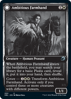 Ambitious Farmhand // Seasoned Cathar [Innistrad: Double Feature]-1