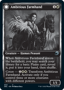 Ambitious Farmhand // Seasoned Cathar [Innistrad: Double Feature]-1