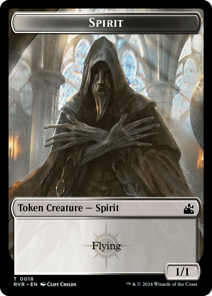 Spirit (0018) // Bird Illusion Double-Sided Token [Ravnica Remastered Tokens]-1