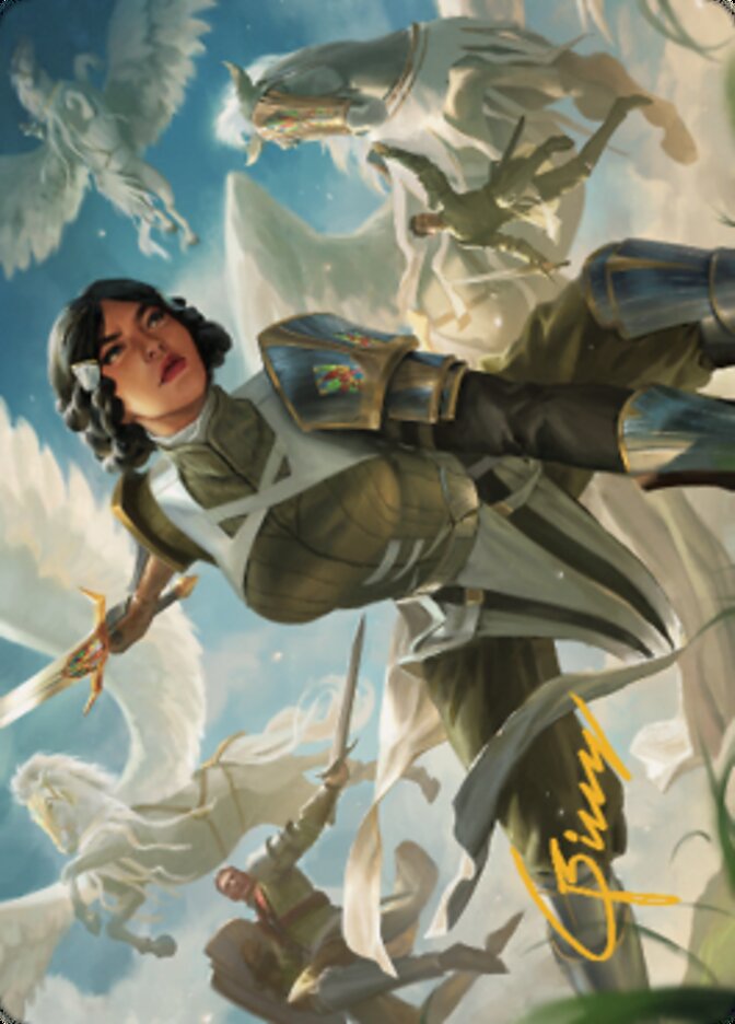 Resolute Reinforcements Art (Gold-Stamped Signature) [Dominaria United Art Series]-1