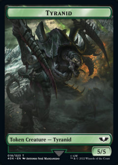Tyranid (017) // Tyranid (018) Double-Sided Token (Surge Foil) [Warhammer 40,000 Tokens]-2