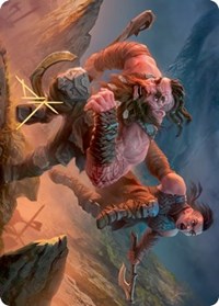 Dwarven Reinforcements Art Card (Gold-Stamped Signature) [Kaldheim Art Series]-1