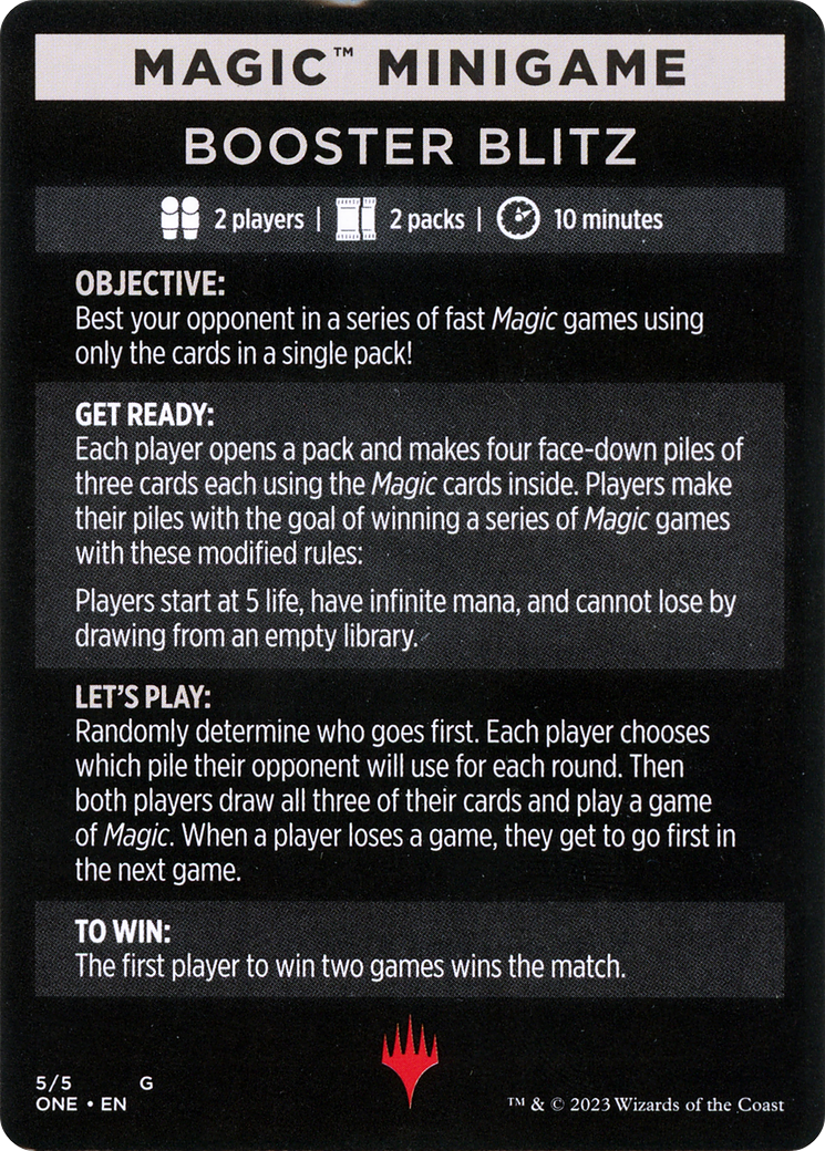 Booster Blitz (Magic Minigame) [Phyrexia: All Will Be One Minigame]-1