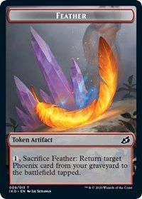 Feather // Human Soldier (005) Double-Sided Token [Ikoria: Lair of Behemoths Tokens]-1